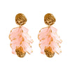 Fairy Stainless Steel Resin Flower Petal Drop Sweet Earrings for Women Spring Summer Style Handmade Jewelry - Image 7
