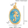 Marine Organism Sea Horse Turtle Fish Conch Shell Starfish Charm Pendant, 8K Gold Plated Zircon Jewelry Finding Supplies - Image 23