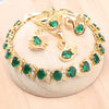 Blue Zircon Silver Jewelry Sets Bridal Gold Color Wedding For Women Earrings Rings Pendant Necklace Stone Bracelets Set - Image 10