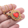 A Set Red Heart and Sword Couple Necklace Collarbone Chain Sword Necklace Accessories for Women Gift - Image 5
