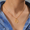 Him Heartagram Star Pendant Necklace Stainless Steel Heart Pentagonal Chain Necklace Women Couple Jewelry Wedding Gift - Image 19