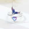 Miseff Silver Ring Cute Panda Whale Hummingbird Dragonfly Adjustable Open Ring Jewelry Gifts - Image 4