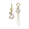 Letter D Asymmetric Long Tassel Zircon Earrings For Women Korean Sparkling Earrings Jewelry Party Gifts - Image 6