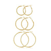 Gold Plated Large Hoops Earring Lightwight Gold Hoop Earrings for Women 316L Steel Post Lightweight - Image 8