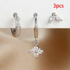 3PCS Green Zircon Hanging Earrings Set for Women Stainless Steel Flower Dangle Earring Cartilage Piercing Jewelry - Image 11