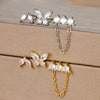 Three-Piece Stainless Steel Butterfly Chain Earring Set with Crystal Accents in Gold-Tone or Silver-Tone - Image 4