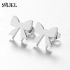 Korean Bowknot Stud Earrings Black for Women Temperament Bow Ear Pendant Earings Girls Party Jewelry - Image 4