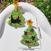 Kuguys Christmas Women's Earrings Winter Holiday Gifts Lovely Cartoon Cat Tree Acrylic Year Jewelry Accessories - Image 3