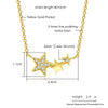 Three Stars Choker Necklaces for Women Kpop Dainty Gold Color Chain on The Neck Zircon Pendant Female Jewelry - Image 6
