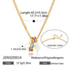 Pearl Look Bead Necklace with Clear Stone Pendant in Gold Tone - Image 9