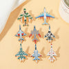 Classic Aircraft Model Fighter Jet Shaped Enamel Pins Funny B2 Bomber Design Golden Brooches - Image 4