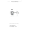 1PC Sparkling Piercing Stud Earrings Silver Shining Circle Earring For Women Ear Bone Earring Jewel - Image 36