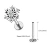 Titanium 16G Snowflake Flower Conch Helix Tragus Cartilage Stud Earring Monroe Labret Lip Piercing - Image 16