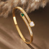 Women's Bangle Stainless Steel Jewelry Tree of Life Plant Cuff Bracelet Female Bangles for Women - Image 12
