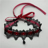 Gothic Lace Bow Choker Necklace Women Collar Necklace Vintage Black Red Choker Short Chain Necklace Halloween Jewelry - Image 4