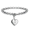 silver noble Heart 26 Letteres chain Bracelets for women party wedding Jewelry gifts - Image 15