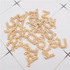 10-26PCS Alphabet Charms With Plastic Pearl Alloy Gold Color English Letter Pendant Necklace Bracelet Jewelry Accessory - Image 2