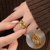 Geometric Open Ring with Contrasting Clear Stone Details - Image 8