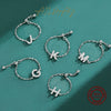 Silver 26 English Letters Adjustable Chain Finger Rings For Women Wedding Anniversary Jewelry - Image 4