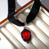 Gothic Witch Pagan Blood Red Pendant Chocker Necklace Women Vintage Black Velvet Necklace Personalised Jewellery Accessories - Image 5