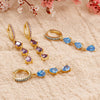 French Design Water Drop Ear Piercing Earrings Stainless Steel Crystal Women's Earring Daily Wear Jewelry - Image 1