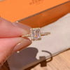 Classic Square Zircon Wedding Engagement Rings for Women Open Adjustable Geometry Shine Rings Charm Jewelry - Image 7