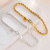 Silver 4MM Twisted Rope Bracelets For Women Men Minimalist Couple Chain Bracelet Male Silver Jewelry Gifts - Image 4