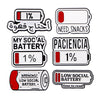 Spanish Paciencia Enamel Pin 1% Battery Brooch Pines Lapel Pins Badge on Backpack Clothing Accessories Jewelry Gifts - Image 2