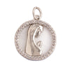 Shell Gold Inlaid Zirconia Charm Geometry Pendant,Holy Religious Jesus Virgin Mary Jewelry Necklace Accessories Supplies - Image 15