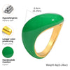 Chunky Open Twist Stackable Rings for Women, Blue Geometric Bold Enamel Crossover Statement Ring Band - Image 11