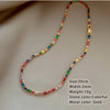 Design Colorful Zircon Chain Necklace Bracelet Jewelry Sets Korean Accessories Gift for Womens - Image 7