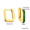 Geometric Square Star Heart U Shape Hoop Earrings For Women Men Golden Sliver Color Stainless Steel Retro Piercing - Image 28