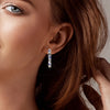 Silver Hoop Earrings for Woman Zircon Heart Shape Star Eardrop Earring Jewelry - Image 5