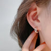 Chic Unique Chain Link Designed Female Hoop Earrings Shiny CZ Rose Gold Color Earrings Dainty Engagement Jewelry - Image 4