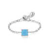 Silver 12 Month Birthday Stone Adjustable Chain Rings For Women Everyday Wear And As Gifts - Image 13