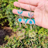 Kuguys Iridescent Acrylic Moon Snake Earrings Dangling Vintage Long Women's Holography Jewelry Accessories - Image 7