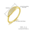 Dainty Stacking Ring with Clear Stone Accents in Gold-Tone - Image 6