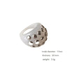 Punk Irregular Riveted Ring Chunky Thick Geometric Ring Smooth Vintage Resin Rings Gifts - Image 6
