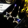 Crystal Rhinestone Hollow Five-pointed Star Hanging Drop Earrings for Women Jewelry Gifts - Image 7