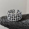 Silver Weave Network Thick Adjustable Rings For Women Engagement Jewelry Jewellery Moneys - Image 6