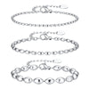 2mm-5mm Oval Beaded Bracelet Stackable, Gold Plated Stainless Steel Chain Bangle for Women - Image 6