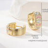 Classic Gold Plated Carving Snow Pattern Hoop Earrings For Women Delicate Simple Elegant Ear Accessories Jewelry Gifts - Image 5