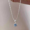 Shiny Blue Crystal Star Pendant Necklace for Women Girls Aesthetic Y2K Emo Zircon Charm Sweet Jewely Accessory Gift - Image 7
