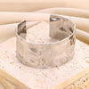 Stainless Steel Bracelet For Women Men Aesthetic Flower Leaf Bangle Opening Gold Color Geometric Bangles Bracelets Jewelry - Image 11