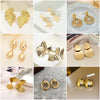 European Simple Metal Drop Earrings for Women Leaf Round Water Droplet Butterfly Twist Geometry Earrings Jewelry Christmas Gift - Image 2