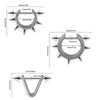 1pc Stainless Steel Cone Silver/Black Color Ear Cartilage Spike Hoop Earring, Tragus Helix Daith Piercing Jewelry For Men - Image 4