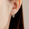 Silver Star Twisted Line Earrings Jewelry Versatile Hoop Earrings For Women Jewelry Birthday Party Gifts - Image 2