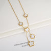 Stainless Steel Laser Five Leaf Flower Petal Adjustable Clover Bracelet Classic for Woman Girl Jewelry Party Gift - Image 38