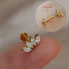 1Piece 16G Titanium Steel CZ Leaf Bee Piercing Lip Labre Studs Tragus Helix Cartilage Couch Lobe Earrings Body Jewelry For Women - Image 9