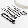 Gothic Metal Black Paint Box Chain Bracelet Simple Multi Layer Buckle Bracelet For Women Punk Hip Hop Jewelry Gift - Image 4